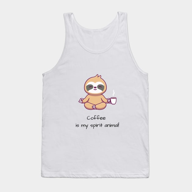 Sloth Namate Yoga and Coffee Tank Top by 617406